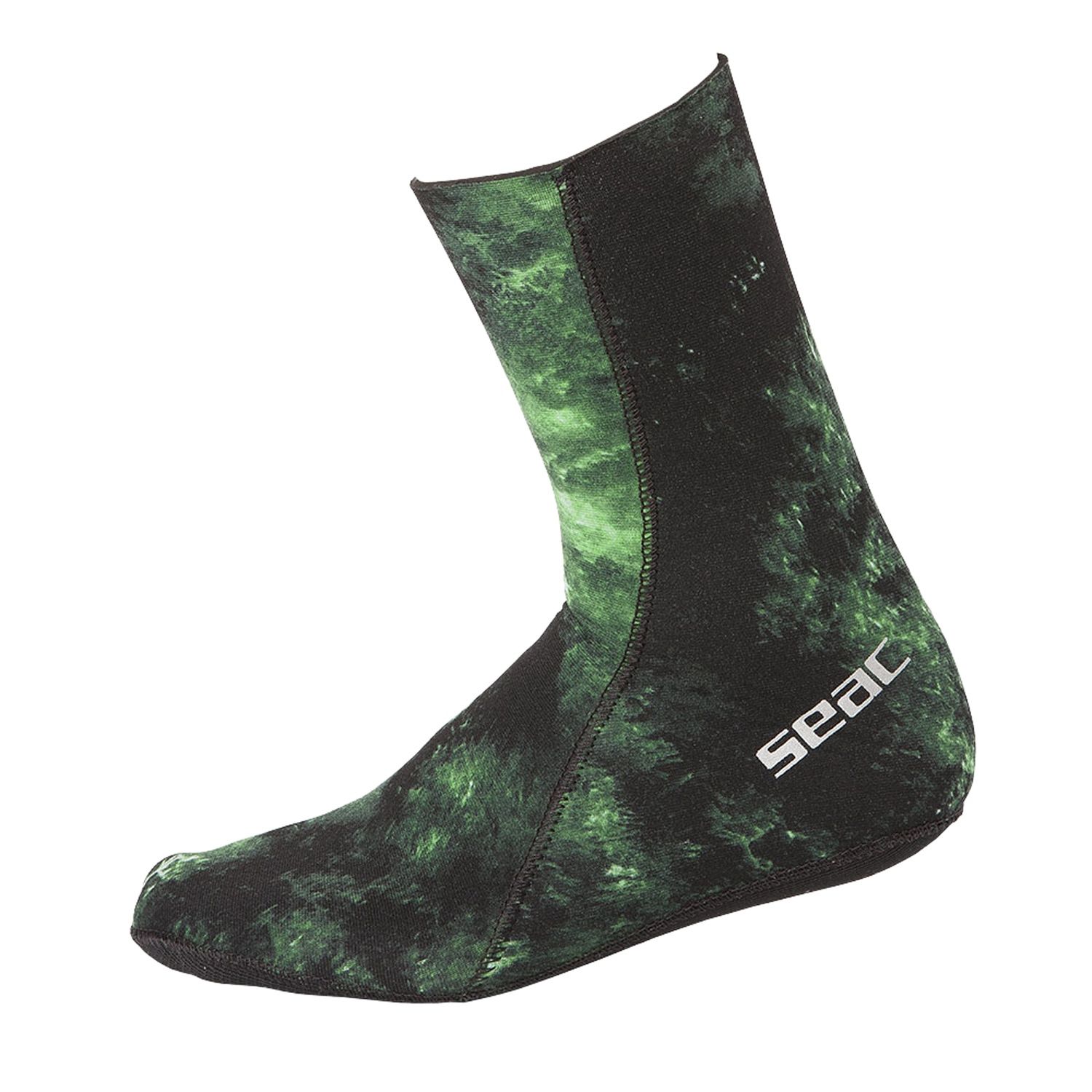 SEAC 3.5mm Anti-Slip Camo Scuba &amp; Spearfishing Green Socks, Color: Green, Size: Small