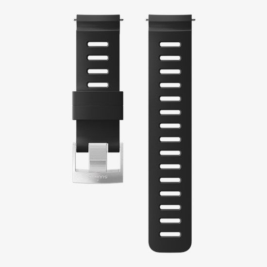 Suunto 24mm Silicone Strap, Color: Black, Size: Medium