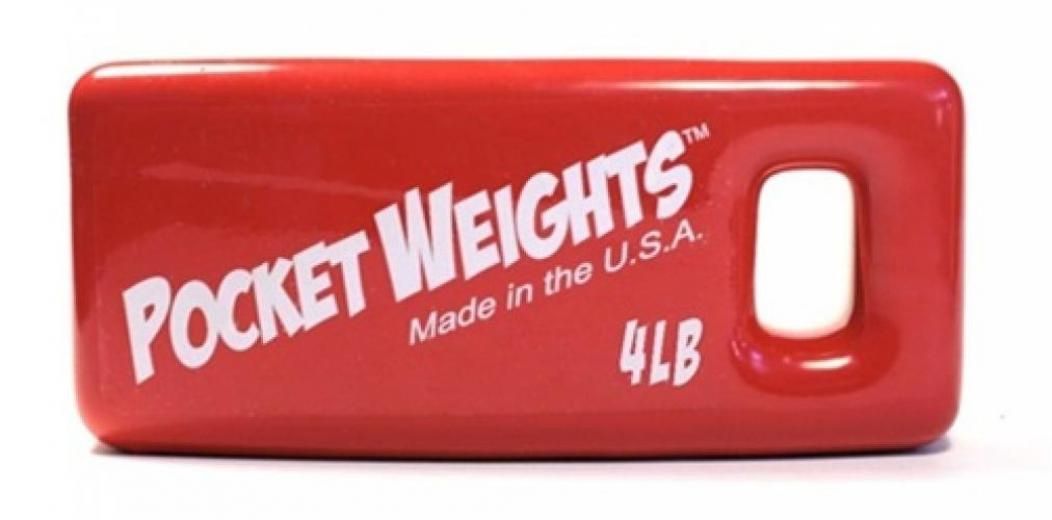 Pocket Weights - Pre-formed Rectangular, Color: Red, Size: 4