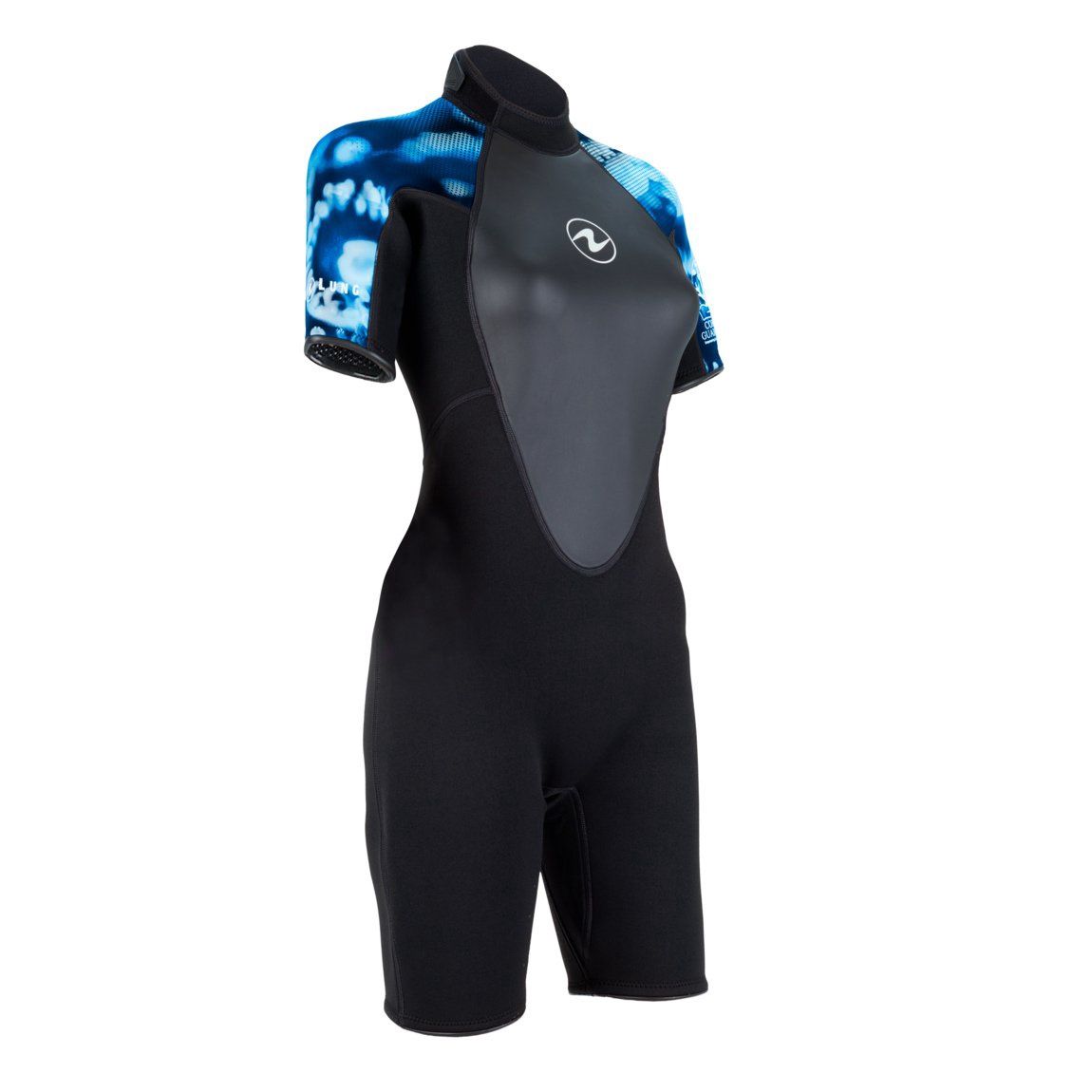 Aqualung Women's Hydroflex 3mm Shorty Wetsuit, Camo Blue, Size: 2X-Large