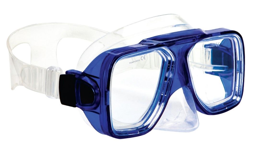 Typhoon Silicone Snorkel and Scuba Diving Mask, Color: Blue