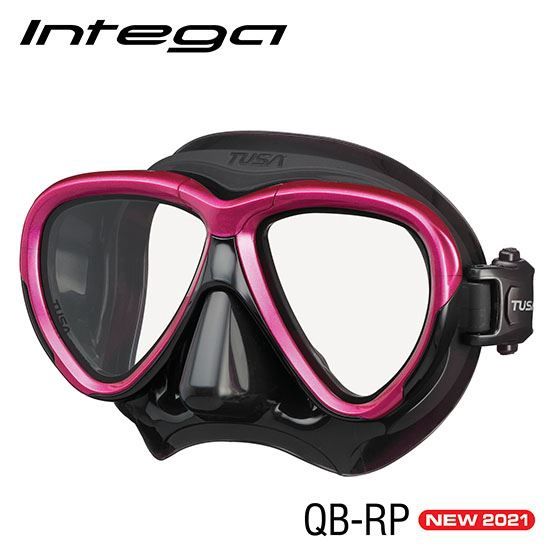 Tusa Intega Mask, Color: Rose Pink/Black Silicone