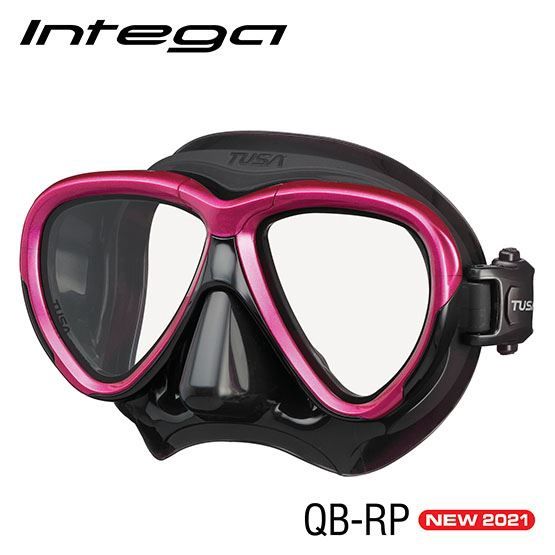 Tusa Intega Mask, Color: Rose Pink/Black Silicone