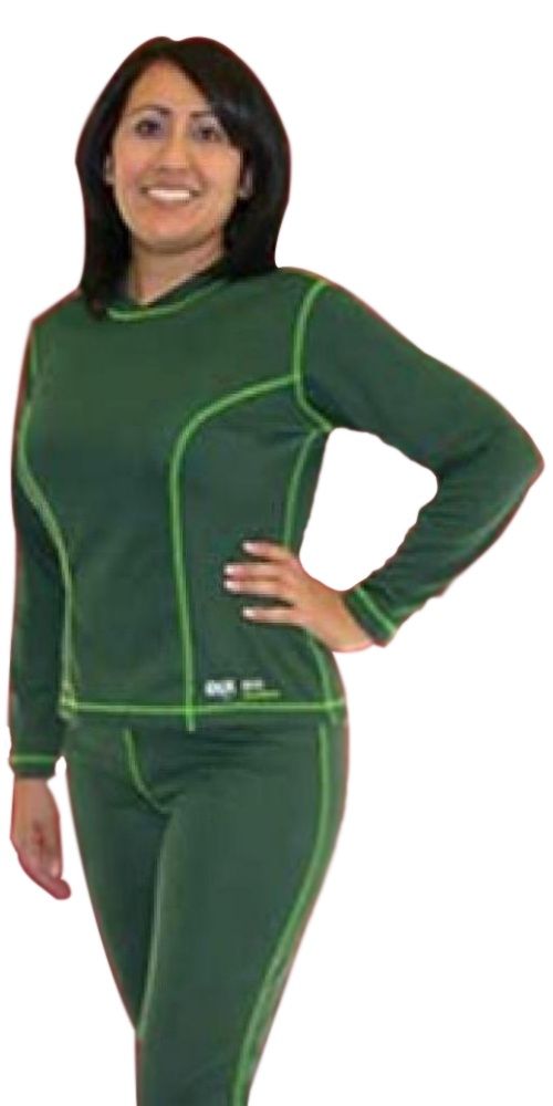 DUI Polartec EcoDiveWear Women's Bottoms Scuba Drysuit Undergarment, Color: Green, Size: Medium