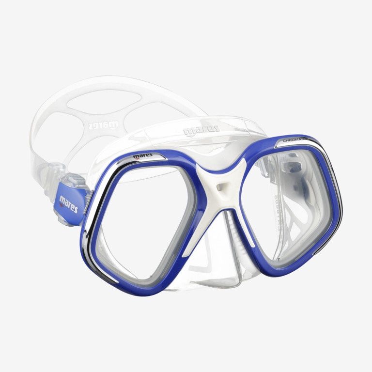 Mares Chroma Up Scuba Mask, Color: Blue/White/Clear