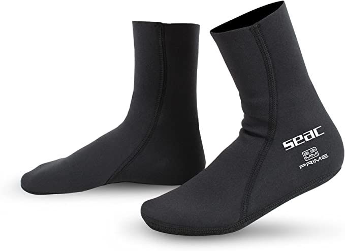SEAC 2mm Prime Dive Socks, Color: Black, Size: S