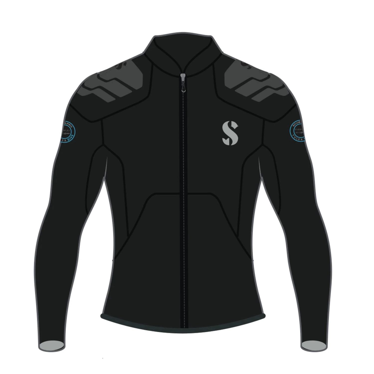Scubapro Men's Everflex 3mm Yulex Long Sleeve Front Zip Top, Size: X-Large