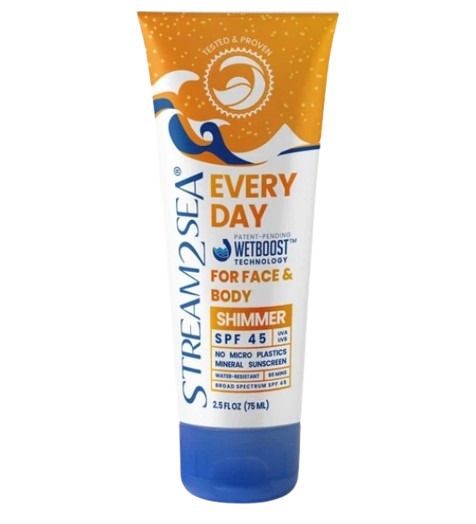 Stream2Sea Every Day Sunscreen SPF 45, Type: Shimmer