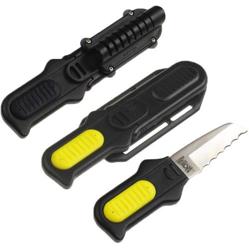 Underwater Kinetics Remora Dive Knife - Hydralloy Blunt Tip, Color: Black/Yellow
