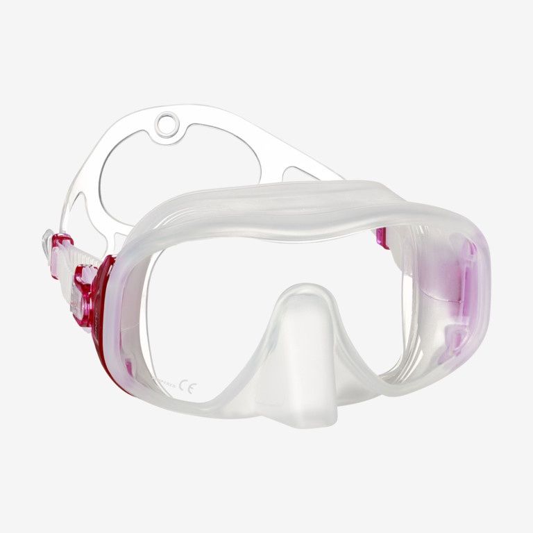 Mares Juno Frameless Scuba Mask, Color: Pink/Clear