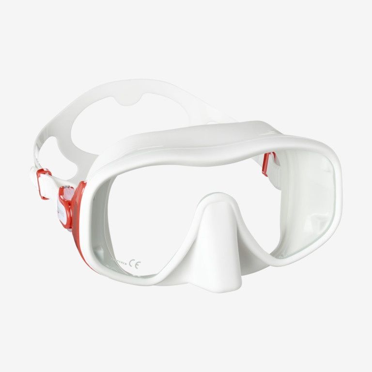 Mares Jupiter Frameless Scuba Mask, Color: Red/White