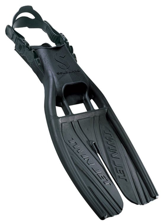 Scubapro Twin Jet Scuba Diving Fins, Color: Black, Size: Medium