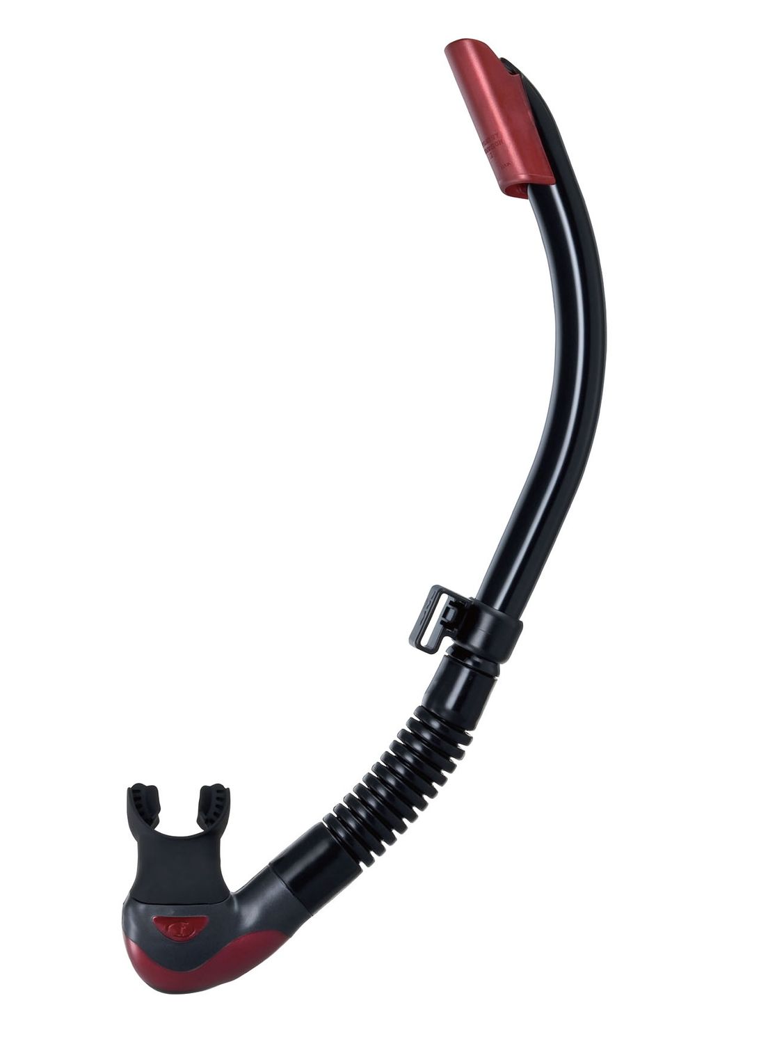Tusa Platina Hyperdry II Scuba Diving Snorkel Black Silicone, Color: Metallic Dark Red