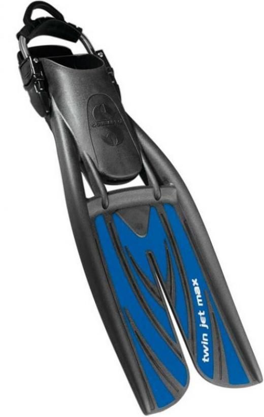 Scubapro Twin Jet Max Split Fins, Color: Black/Blue, Size: Medium
