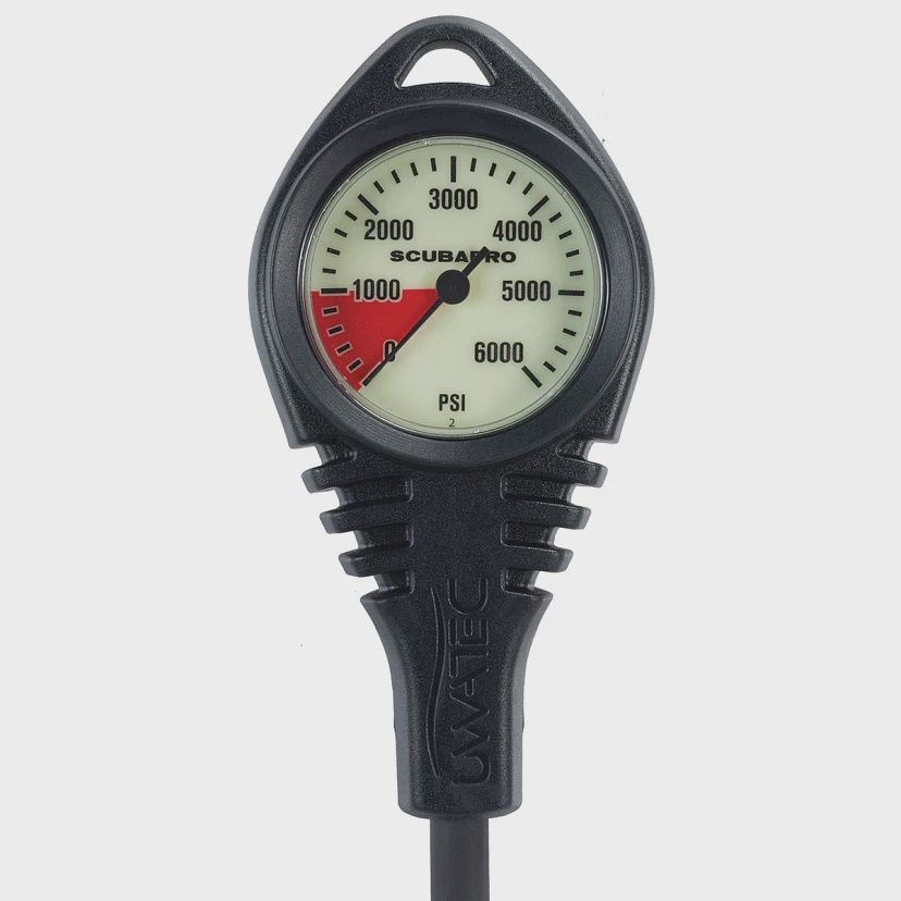 Scubapro Pressure Gauge Standard Capsule 0° (w/Hose &amp; Boot) / Imperial, Type: Imperial