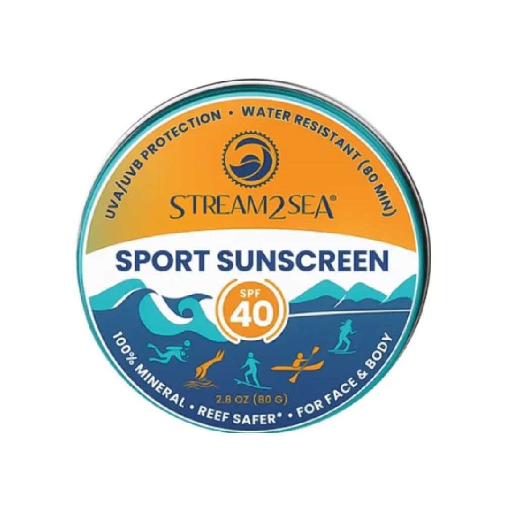 Stream2Sea SPF 40 Sport Sunscreen Zinc Balm, 2.8 Oz