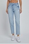 High Rise Mom Jean with Re-Positioned Closure, Color: Light Wash, Size: 1