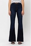 High Rise Dark Wash Super Flare, Color: Dark Wash, Size: 1
