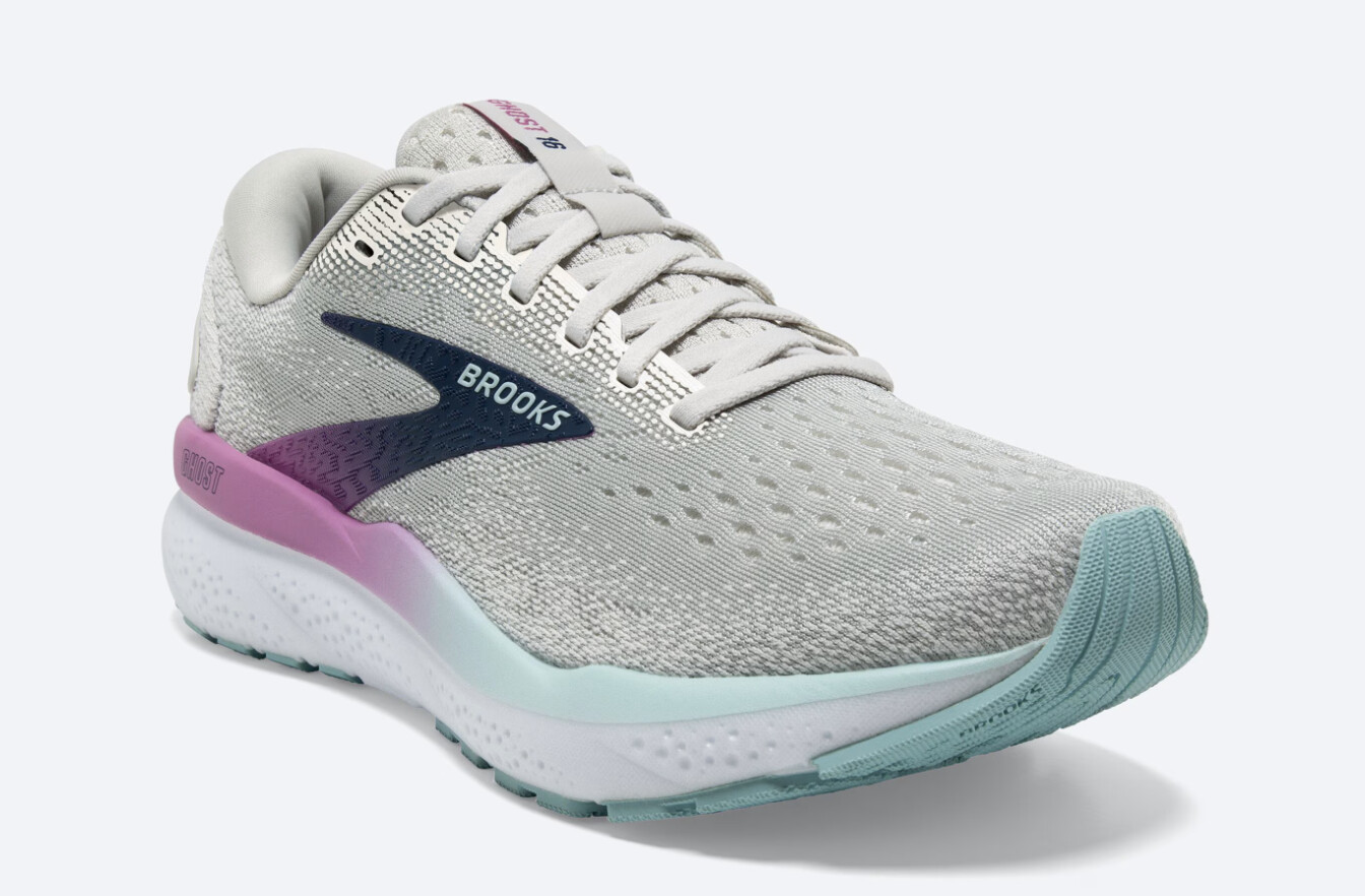Women&#39;s Ghost 16, Size: 6, Color: 175 - White/Grey/Estate Blue, Width: Medium (1B)