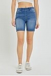 Pull On Biker Shorts, Color: Medium Denim, Size: Small