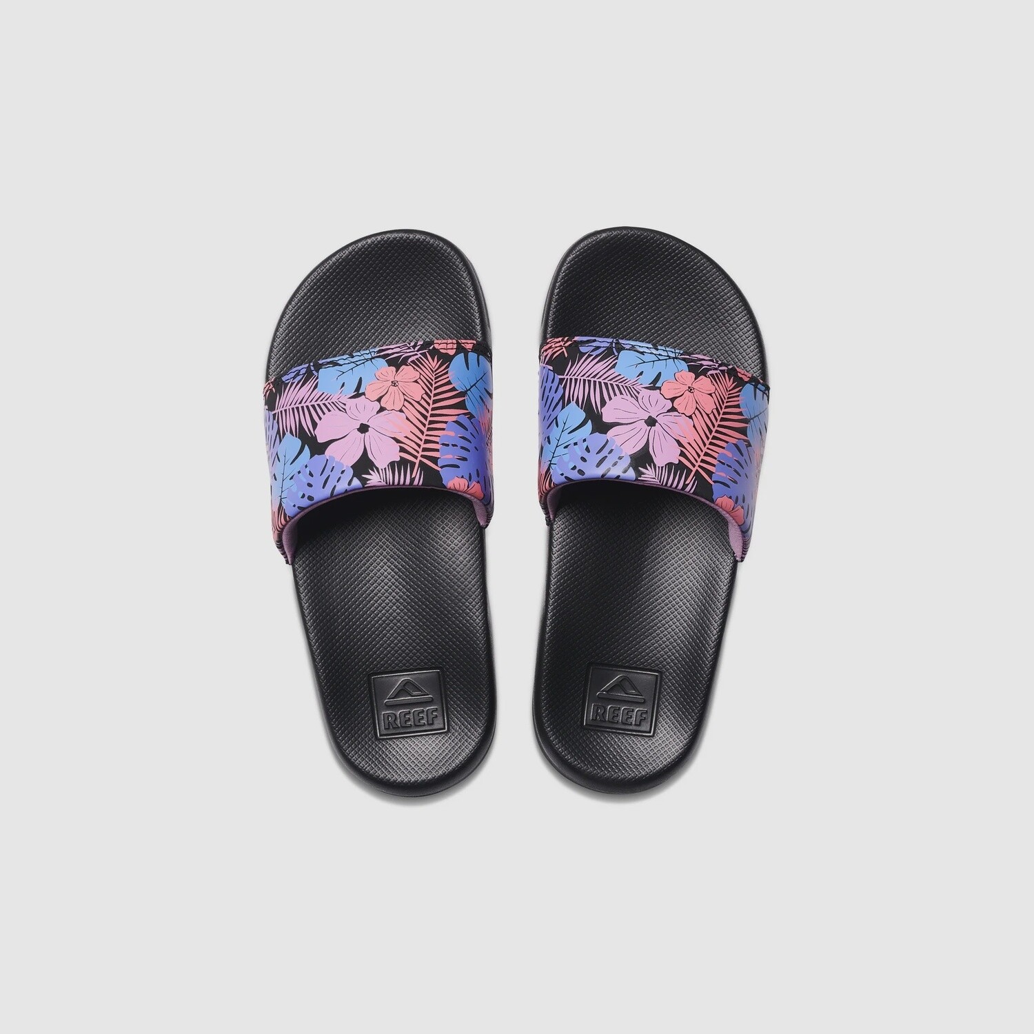 Girls Kids One Slide, Size: 13, Color: Purple Fronds