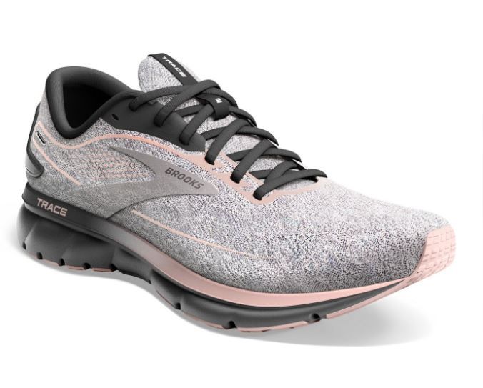 Women&#39;s Brooks Trace 2, Size: 7, Color: Grey/Blackened Pearl/Peach