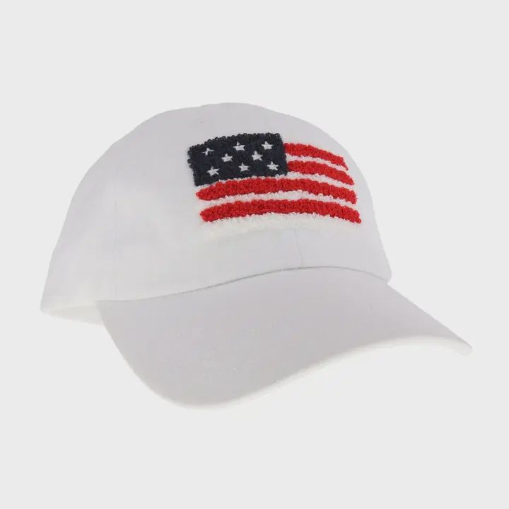 Unisex Chenille USA Flag Patch, Color: White