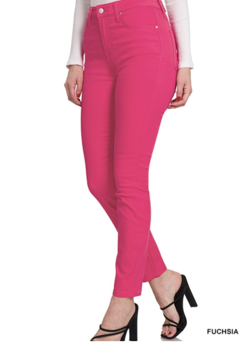 Fuchsia Skinny Pants