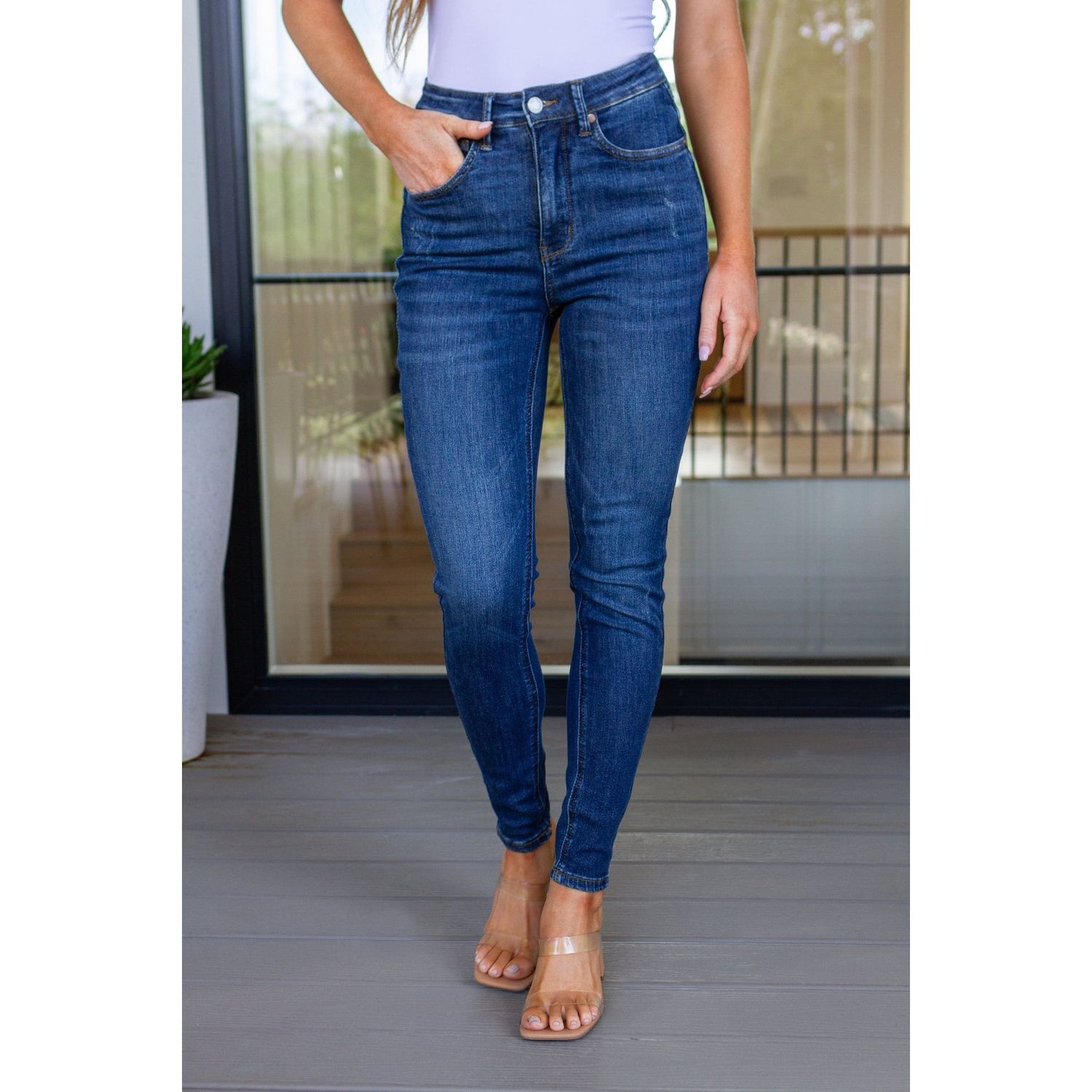 Emily Judy Blue Tummy Control -High Rise- Skinny