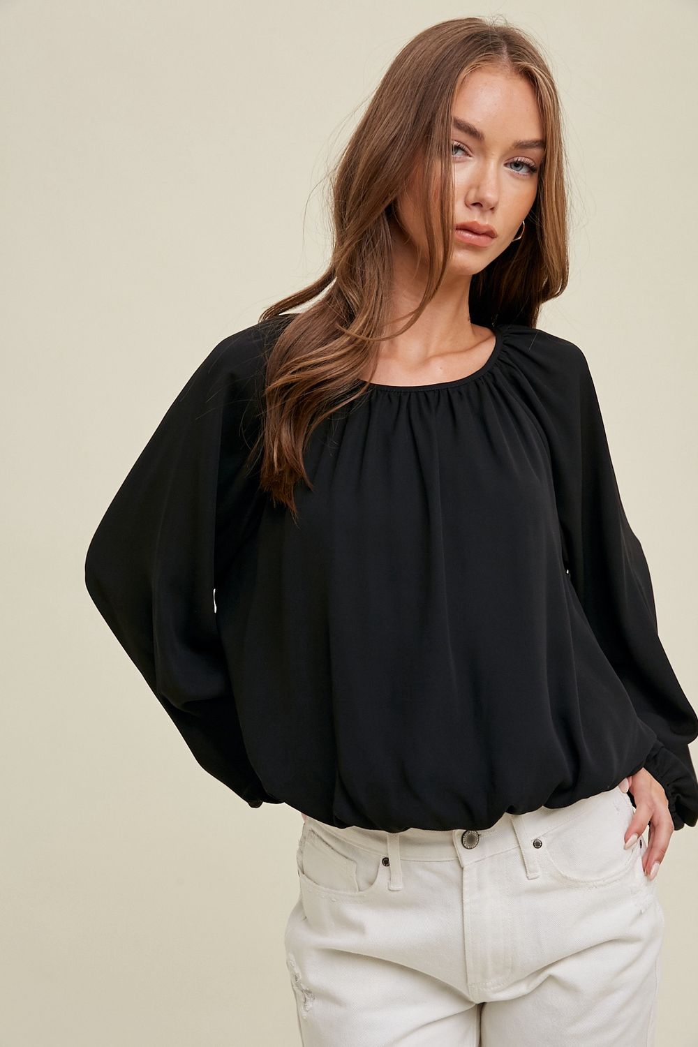 Bubble Lined Crop Blouse