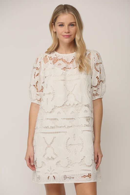 Broderie Shift Dress