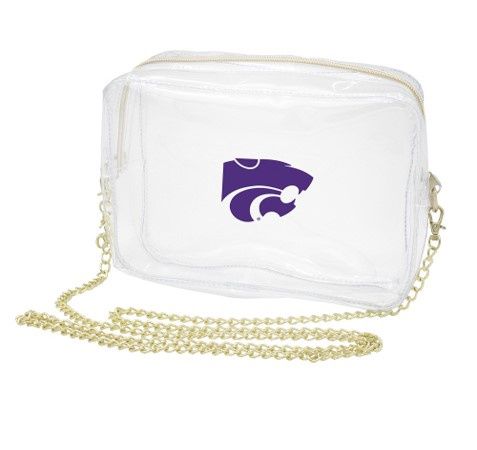 Clear KSU Camera Crossbody Purse