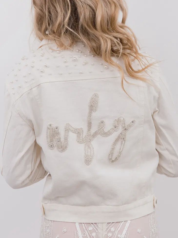 Classic Pearl Beaded Wifey Jacket