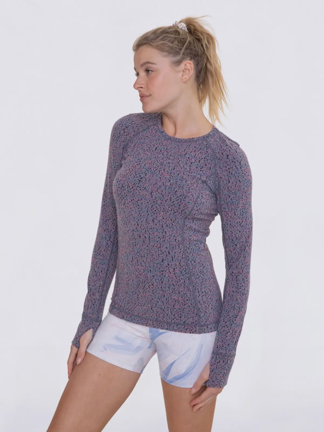 Confetti Long Sleeve Top with Thumb Holes