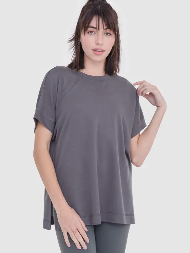 Short Sleeve Top with Side Slits - SALE - MSRP: $20 - 40% Off