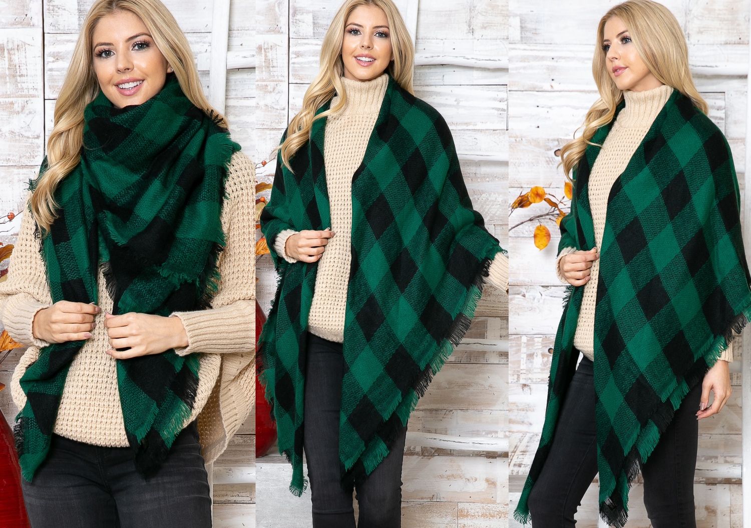 Buffalo Plaid Blanket Scarf
