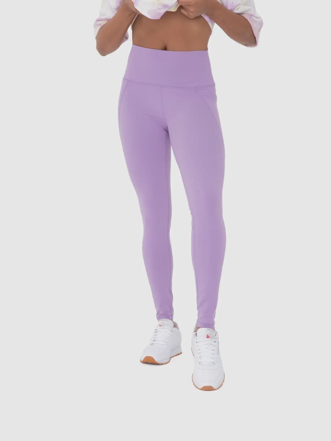 Tapered Band Essential Solid High-Waist Leggings