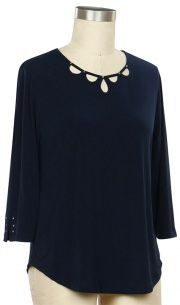 Dots Hot 3/4 Sleeve Knit Top