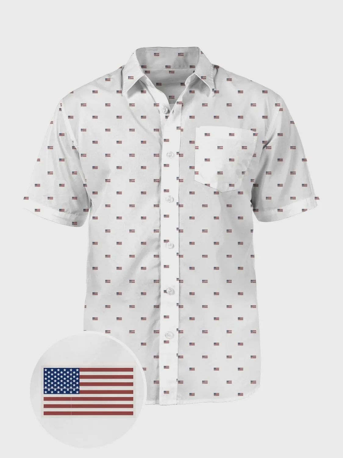 USA Grand Ol&#39; Flag Patriotic Hawaiian Shirt
