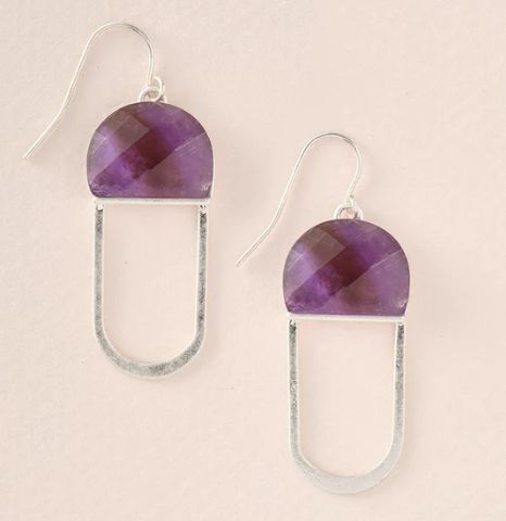 Modern Stone Chandelier Earring
