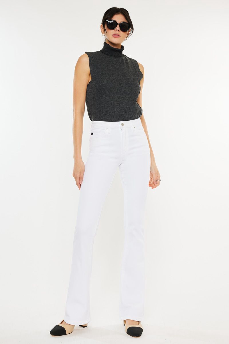 Adalyn KanCan White Jeans - High Rise -Bootcut - 33&quot;