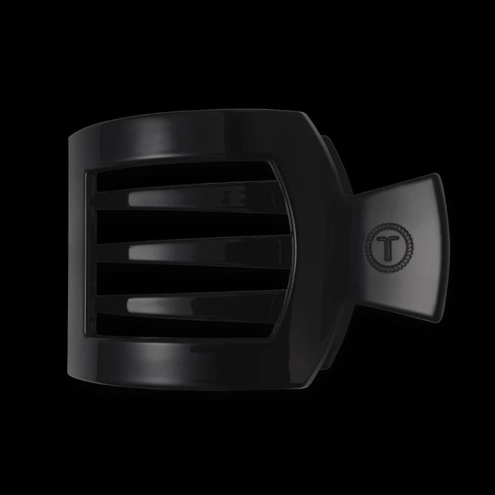 Large Flat Square Clip, Color: Jet Black