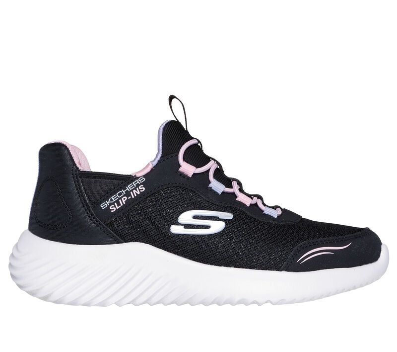 Skechers Slip-ins Toddler Girls | Bounder - Simple Cute, Size: 5, Color: Black/Lavender