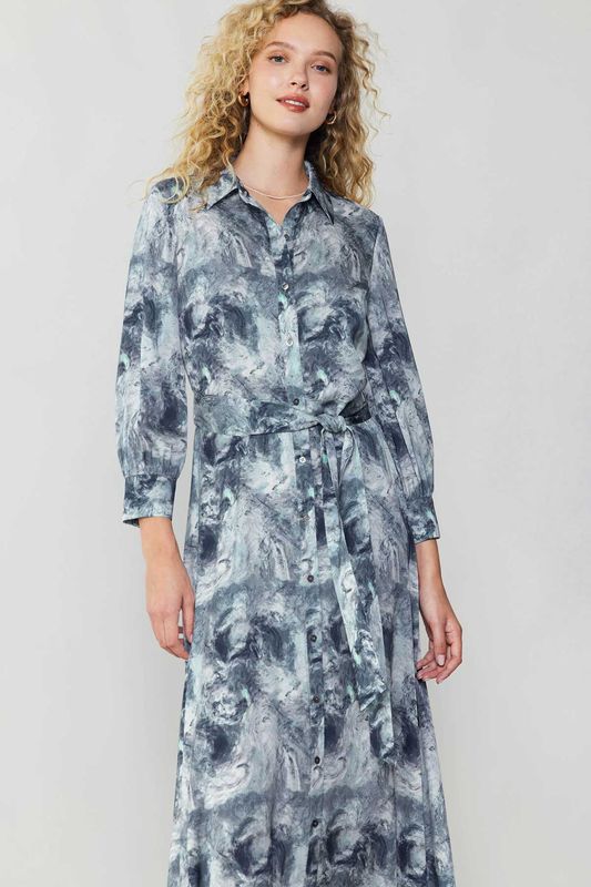 Marbles Motif Buttondown Dress