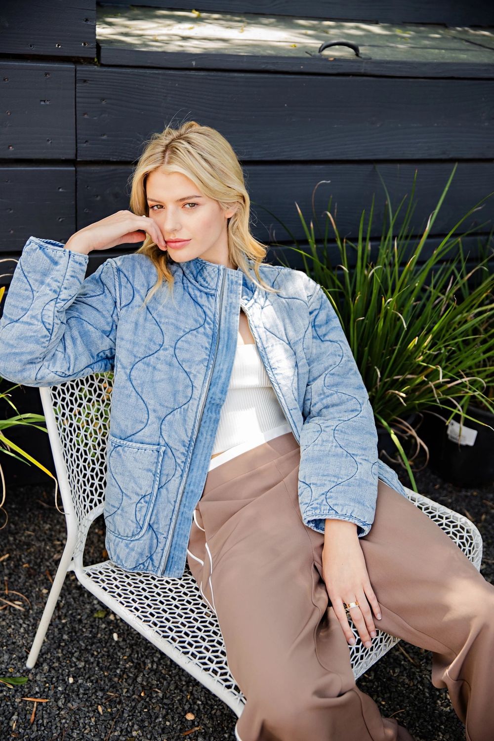 Snow Washed Denim Jacket