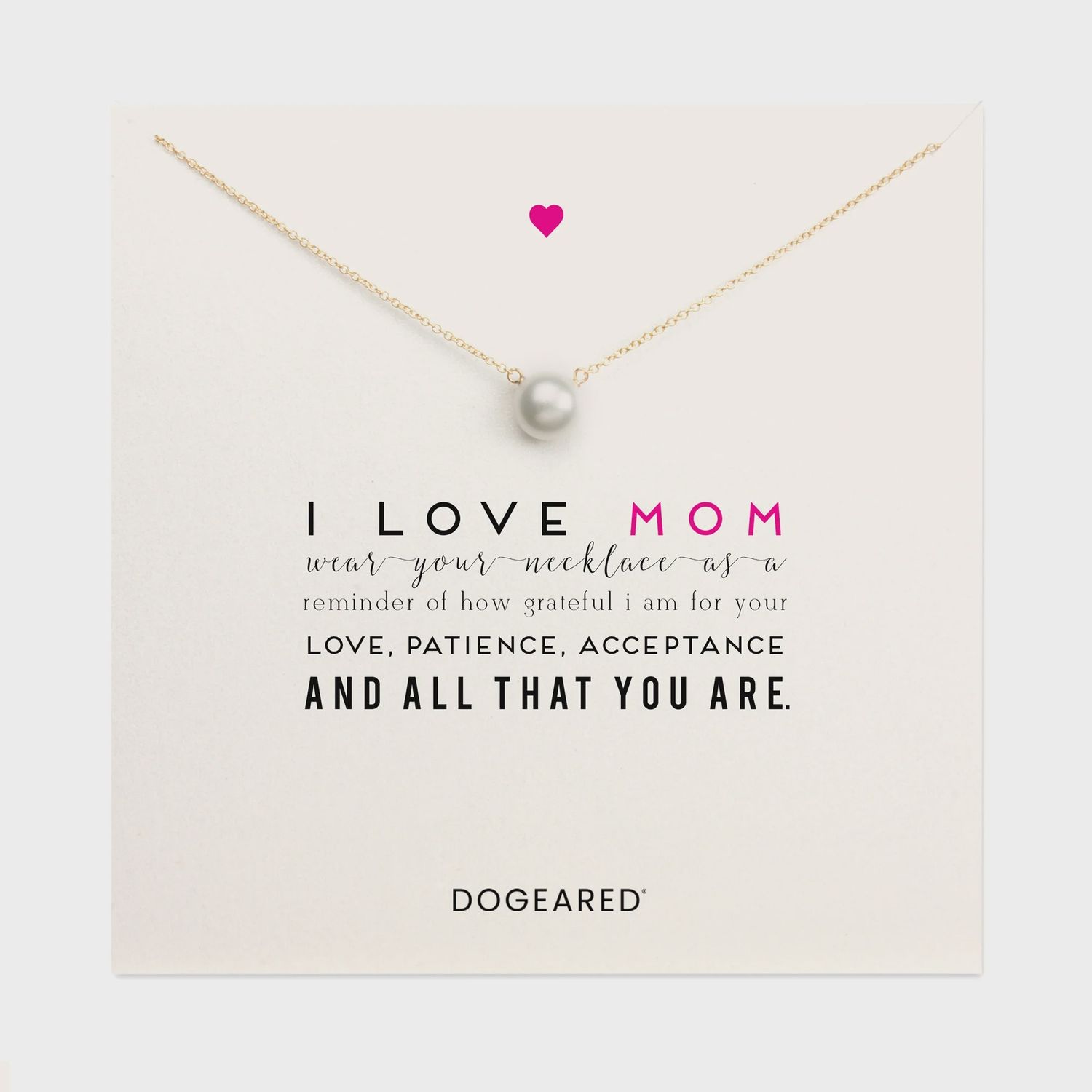 I love mom Pearl Necklace