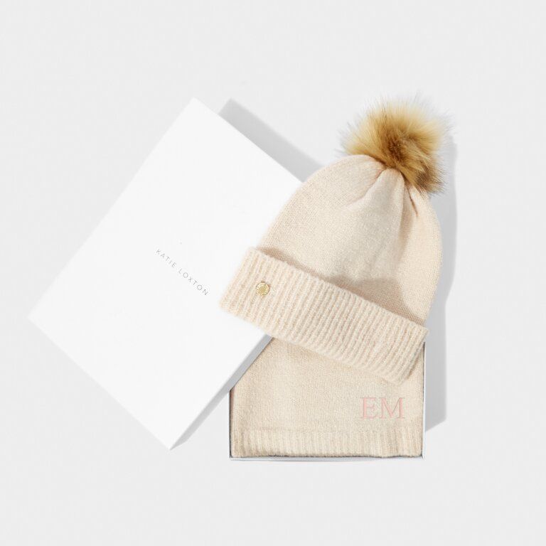Boxed Fine Knitted Hat and Scarf