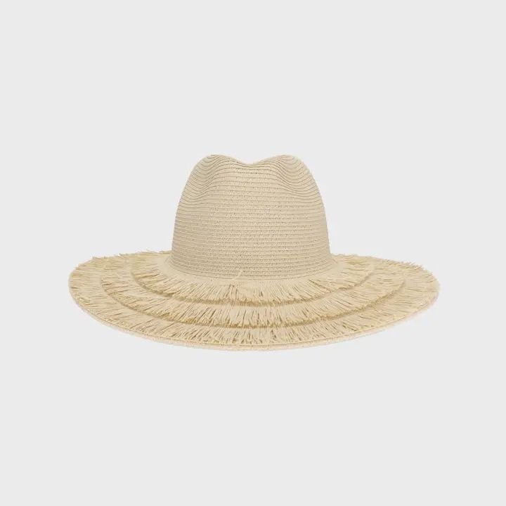 Fringe Brim Panama Sun Hat