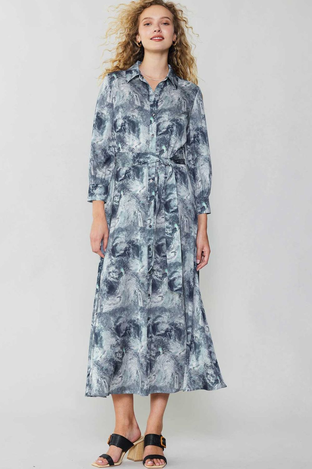 Marbles Motif Buttondown Dress