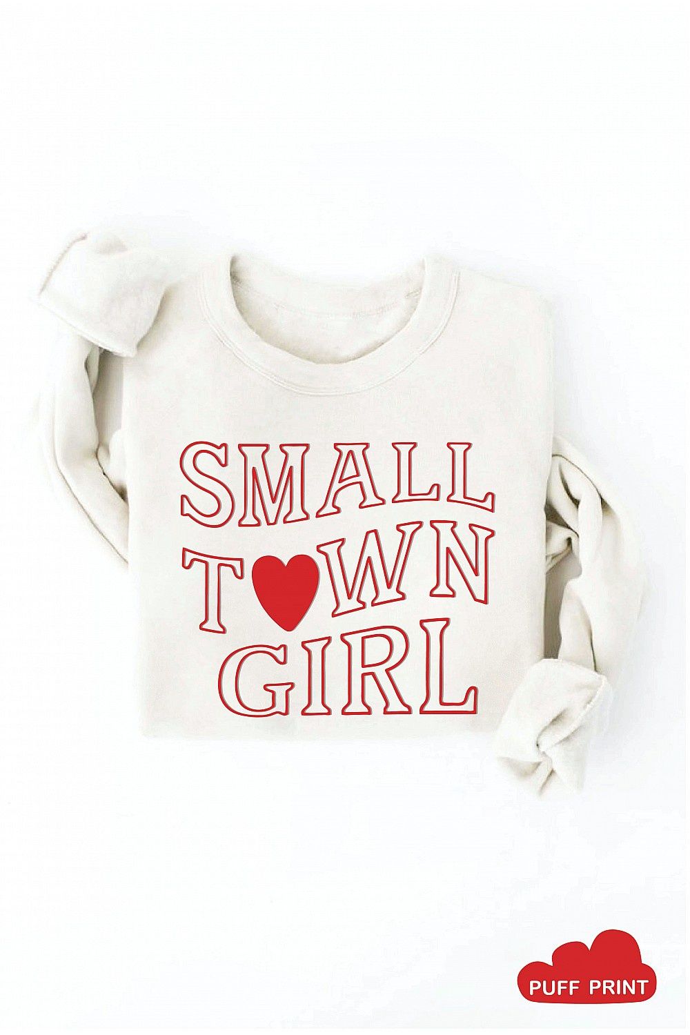 Small Town Girl Puff Graphic Sweatshirt